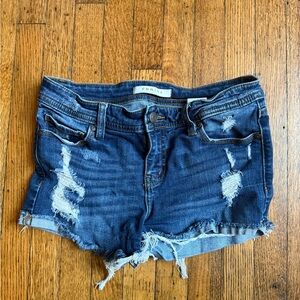 Eunina Lexi Low Rise Distressed Shorts- Size Small